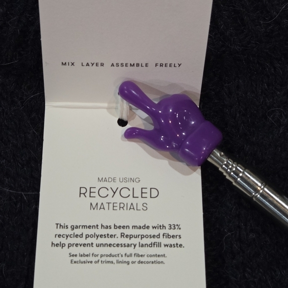 Free Assembly Men's Black Cable Knit Sweater Size L NWT - Picture 6 of 7